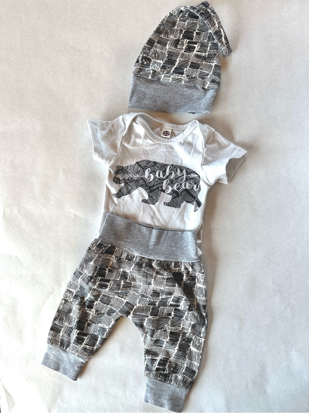 NWOT Baby Bear Pants One Piece and Hat Set
